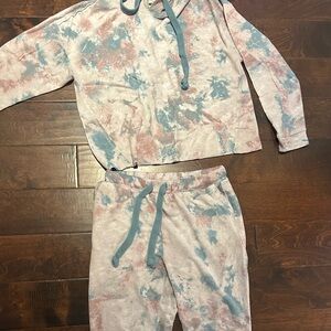 Vintage Havana Tie-Dye Lounge Set - Pink and Blue